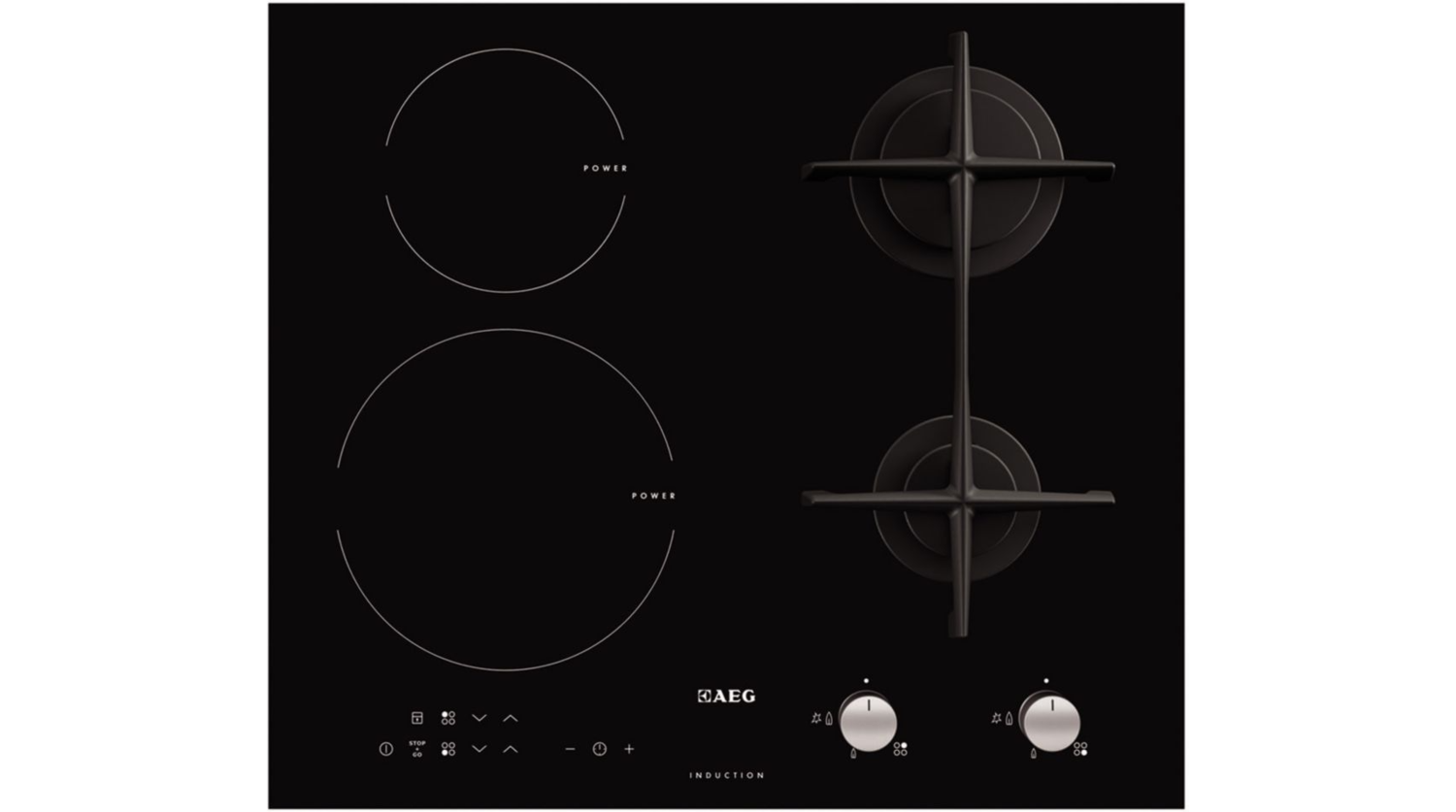 Table mixte induction gaz AEG HD634170NB