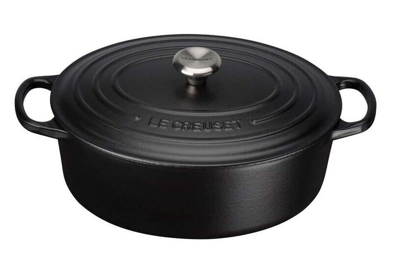 Cocotte ovale LE CREUSET 40cm noir mat