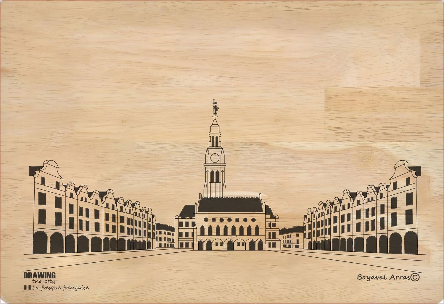 Planche apéro  35cmX24cm ARRAS par DRAWING the City