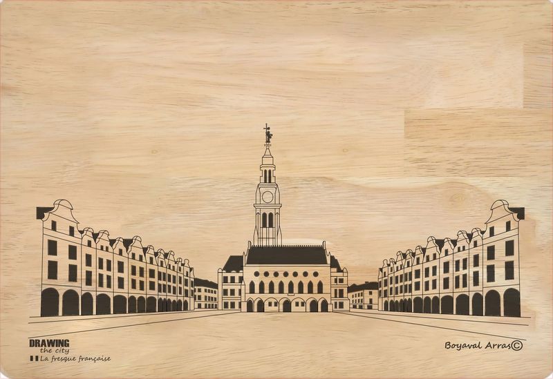 Planche apéro  35cmX24cm ARRAS par DRAWING the City