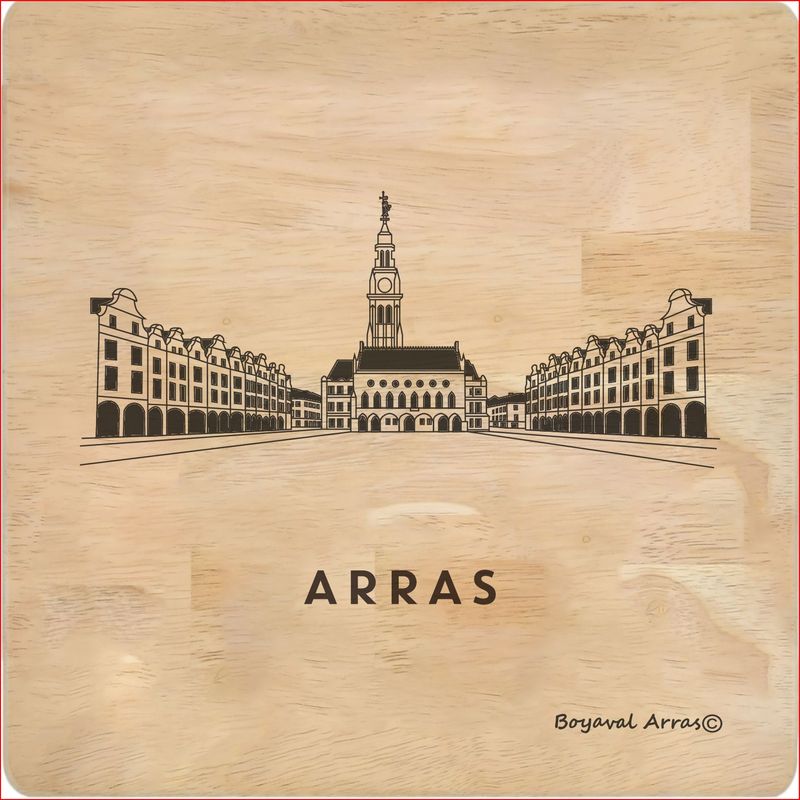 Dessous de plat 20cmX20xm ARRAS par DRAWING the City