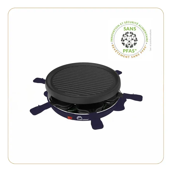 Appareil à raclette, Cheese & Fun 6P, Bleu nuit LITTLE BALANCE Appareil à raclette, Cheese & Fun 6P, Bleu nuit LITTLE BALANCE