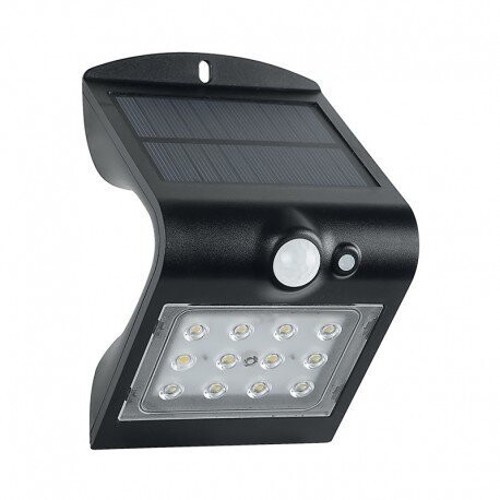 APLIQ. MUR. SOLAIRE 1,5 W 4000°K NOIR BOITE