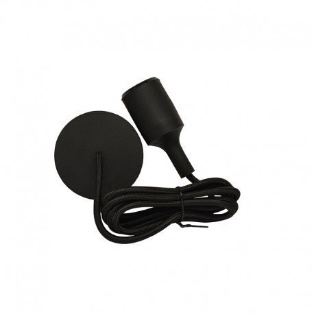 DOUILLE SILICON + CABLE 2 METRES  NOIR