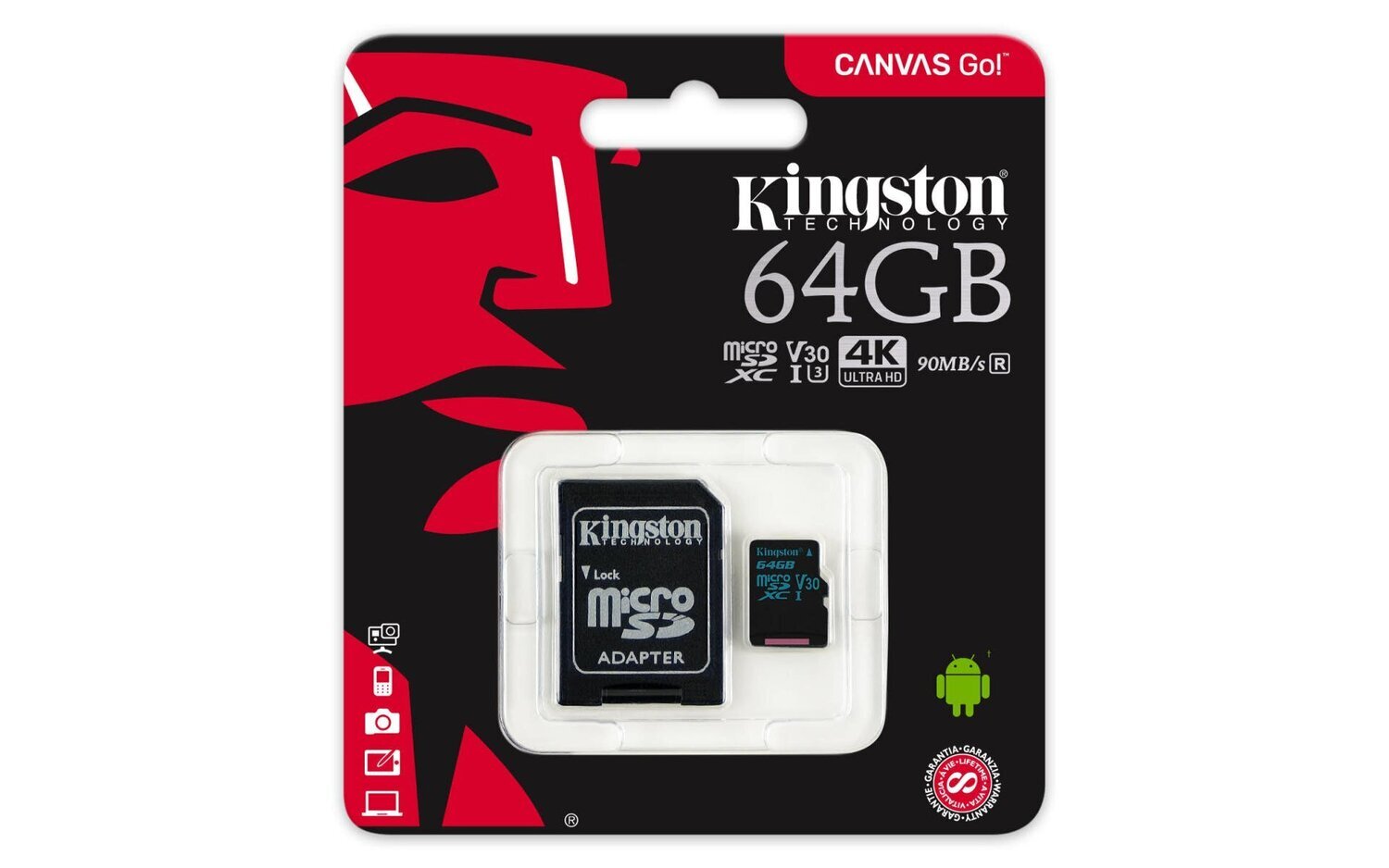Carte mémoire microSDXC V30/CLASS10 64 Go