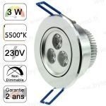 Spot LED encastrable 3W - Blanc pur - FOCUS-3