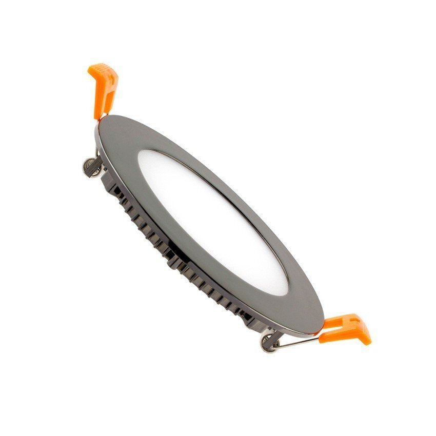 Dalle LED Ronde Extra Plate 6W Cadre Noir BC