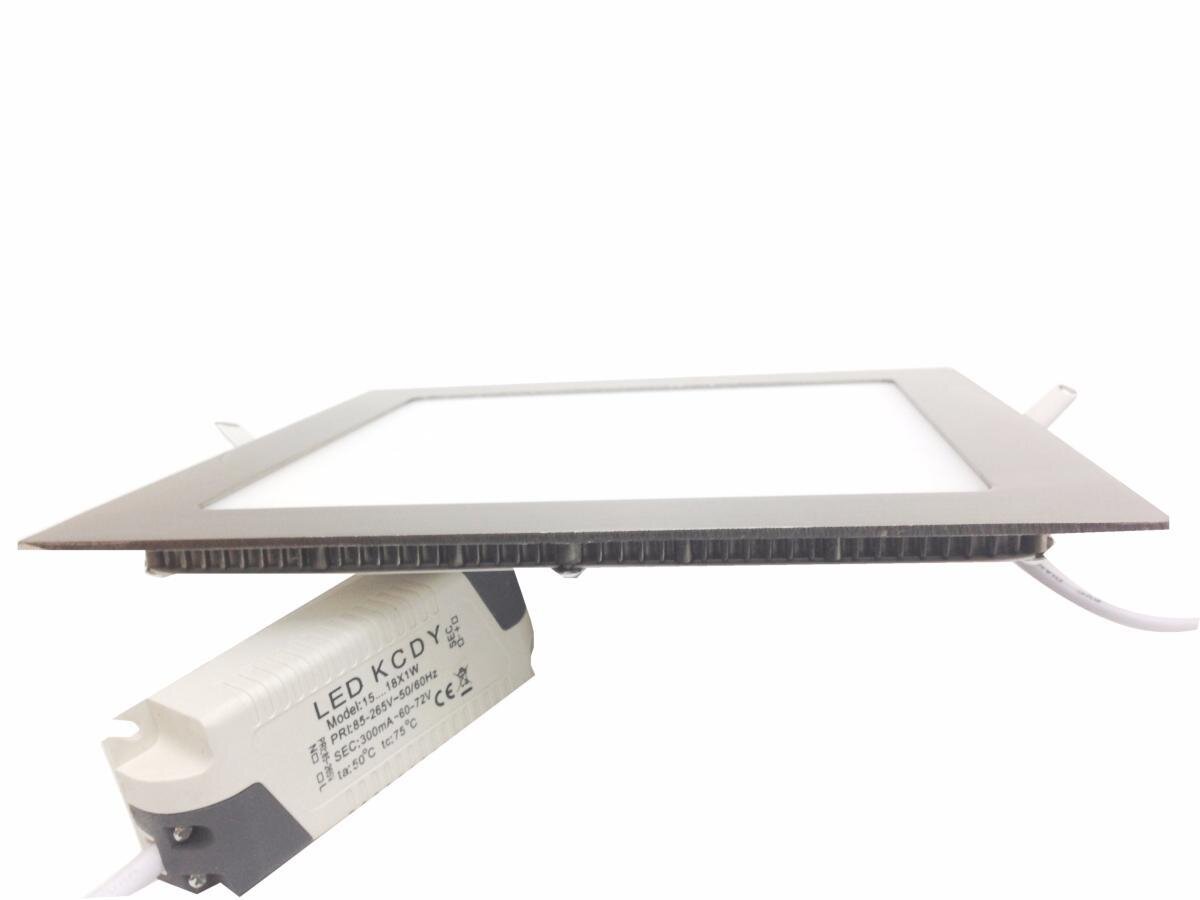 ECASTRE LED Extra Plat Carré ALU 18W 225 BC