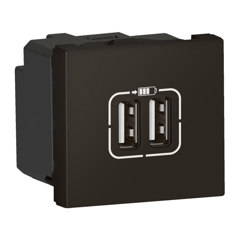 Chargeur 2 USB Type-A 2,4A 12W Mosaic Noir Ma
