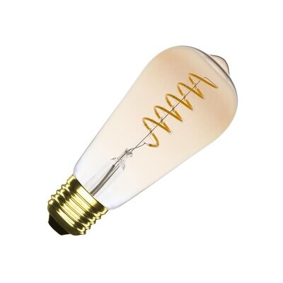Amp LED E27 Dimmable Filament Spirale ST64 4W