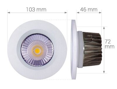 SPOT LED FIX 5W IP64-BBC-RT2012 DIMMABLE BN
