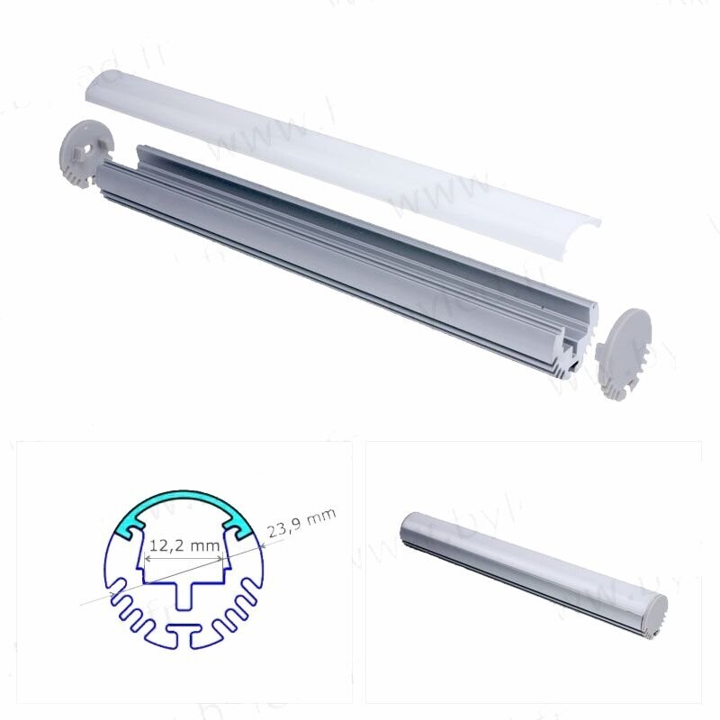 Profilé 2M aluminium LED tube - CRAFT - T01