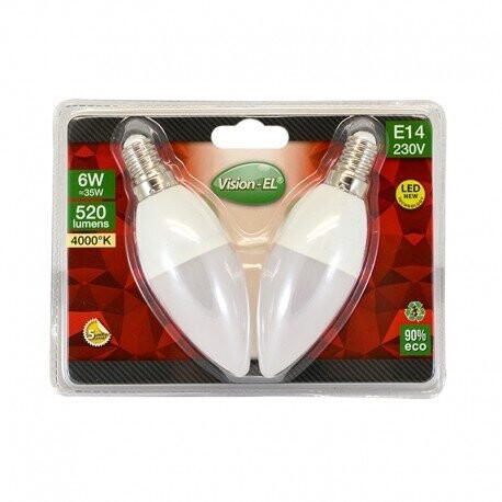 LED  6  WATT FLAMME E14 3000°K CERAMIC DEPOLI