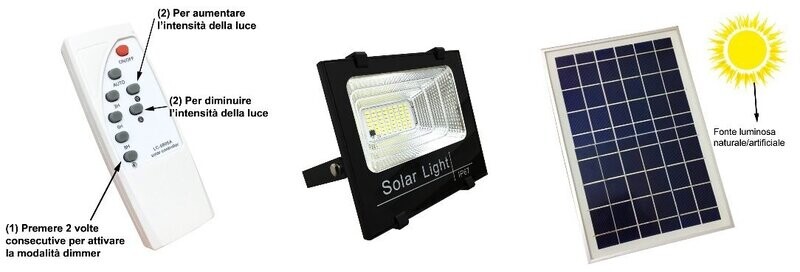 Spot 25ou30w solaire avec un panneau solaire