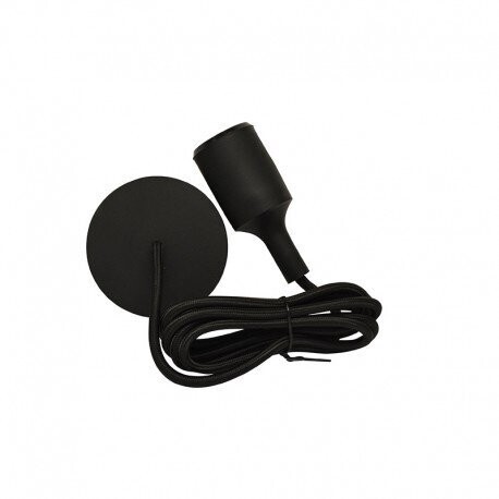 DOUILLE SILICON + CABLE 2 METRES  NOIR