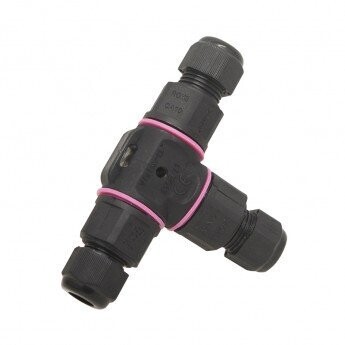 CONNECTEUR ETANCHE FORME T IP68  250V NOIR 3