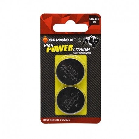 PILES LITHIUM   CR 2430   3V  SUNDEX  X 2   4