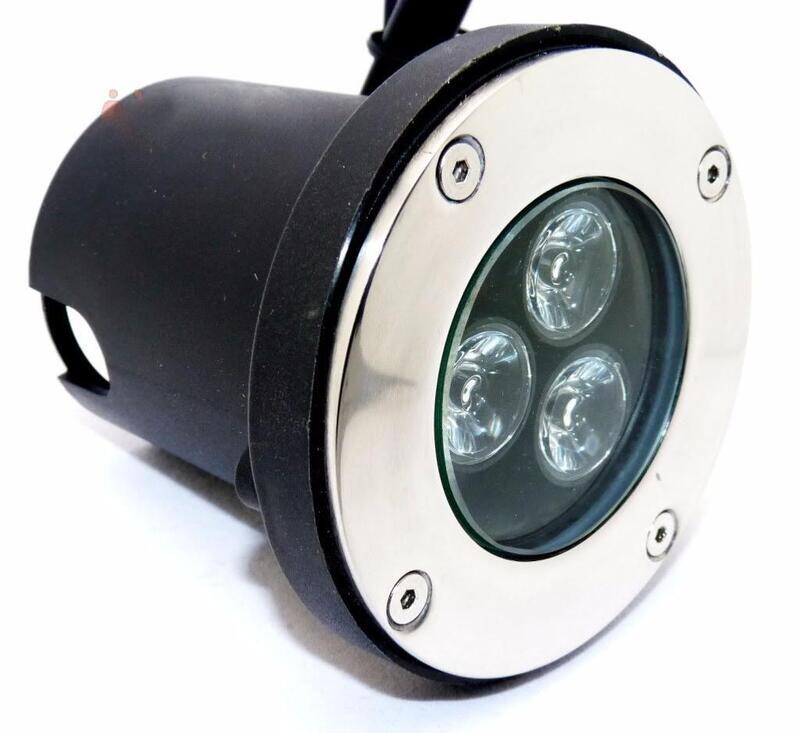 SPOT EXTERIEUR ENCAST. SOL LED 3W IP65 80° BN