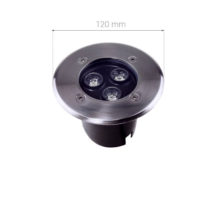 Spot LED encastré de sol inox 12V 3W BC