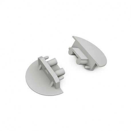 TERMINAISON PROFILE LED RAINURE GRIS UNITE