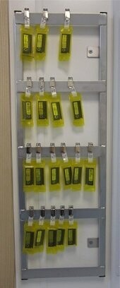 Stainless steel wall mounted X-ray Tag Rack