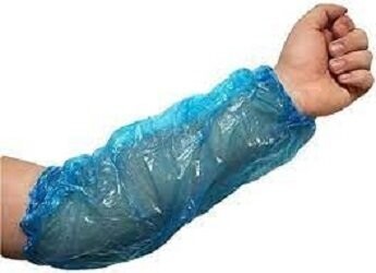 Disposable PE Sleeve Covers, Blue, Waterproof