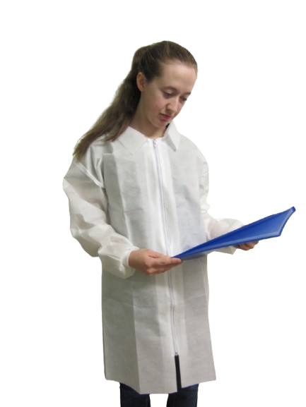 Disposable Children's Lab Coats with Zip