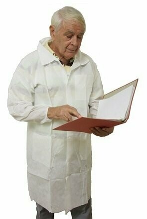 Standard Lab Coats (50 pcs) Low Cost Disposable Standard Lab Coats
