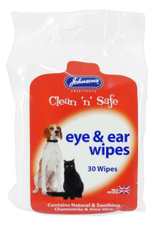 Johnson&#39;s Eye &amp; Ear Wipes 30pk for Cats &amp; Dogs