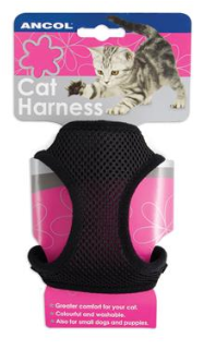 Ancol Cat Harness &amp; Lead Black - Small