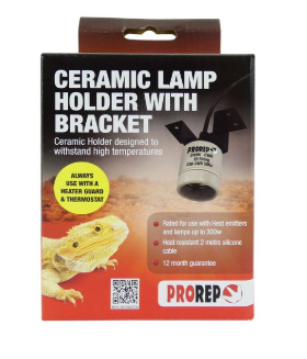 Prorep Ceramic Lamp Holder with Bracket