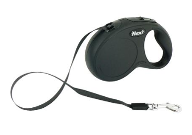 Flexi Classic Tape Extendable Lead 5m - Black Small