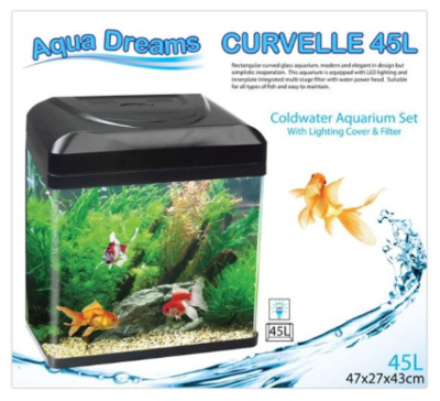 Aquadreams Curvelle Coldwater Aquarium - 45 Litres