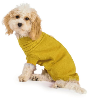 Ancol Cable Knit Jumper Mustard