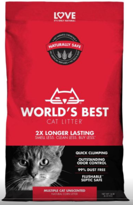 World&#39;s Best Cat Litter Flushable 2x Longer Lasting - 6.35kg