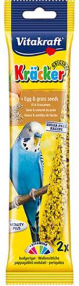 Vitakraft Treat Sticks Egg &amp; Grass Seeds Budgie - 2pk