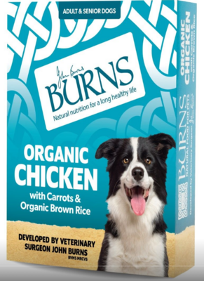 Burns Organic Chicken Carrot &amp; Brown Rice - 395g 