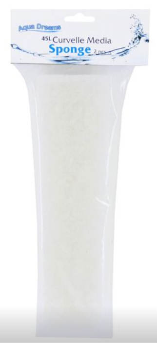 Aquadreams Curvelle 45L Media Sponge - 2pk