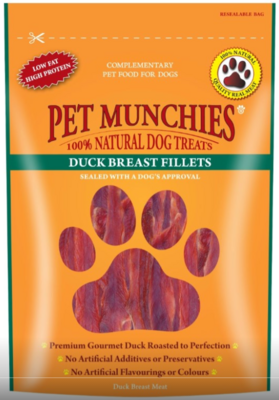 Pet Munchies Duck Breast Fillets - 80g