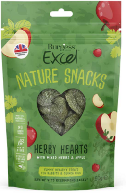 Burgess Excel Nature Snacks Mixed Herbs &amp; Apple - 60g