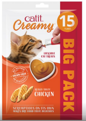 Catit Creamy Treats Chicken - Value Pack 15pk