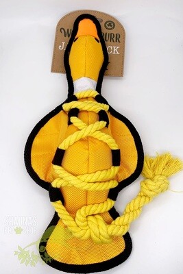 Woof &amp; Puur Jack Quack Tough Duck Toy