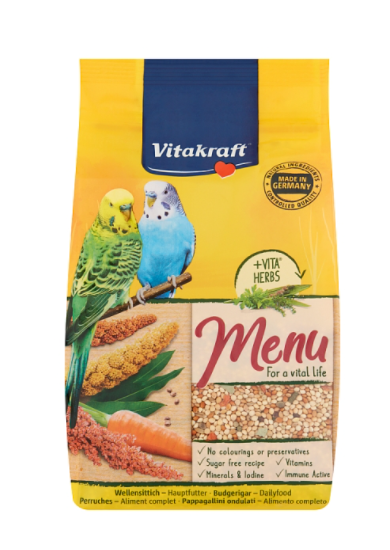 Vitakraft Menu Budgie Food with Herbs - 500g
