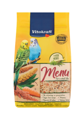 Vitakraft Menu Budgie Food with Herbs - 500g