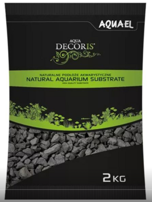 Aquael Basalt Black Gravel 2-4mm 2kg