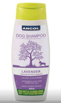 Ancol Lavender &amp; Aloe Vera Shampoo - 200ml