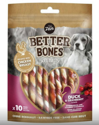 Zeus Better Bones Duck &amp; Cranberry Twists - 114g