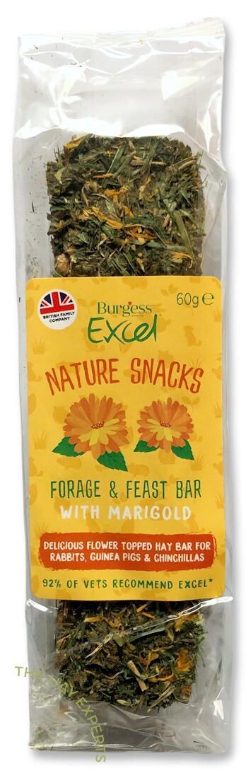 Burgess Excel Forage &amp; Feast Hay Bar - Marigold 60g