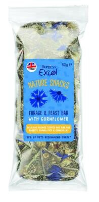 Burgess Excel Forage &amp; Feast Hay Bar - Cornflower 60g