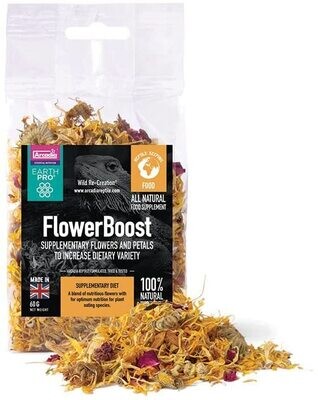 Arcadia Earth Pro FlowerBoost for Omnivore/Herbivore Reptiles - 60g
